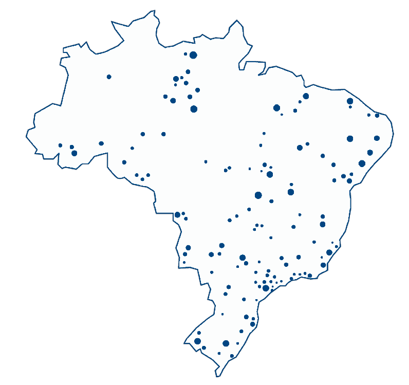 Mapa Engemed Credenciados